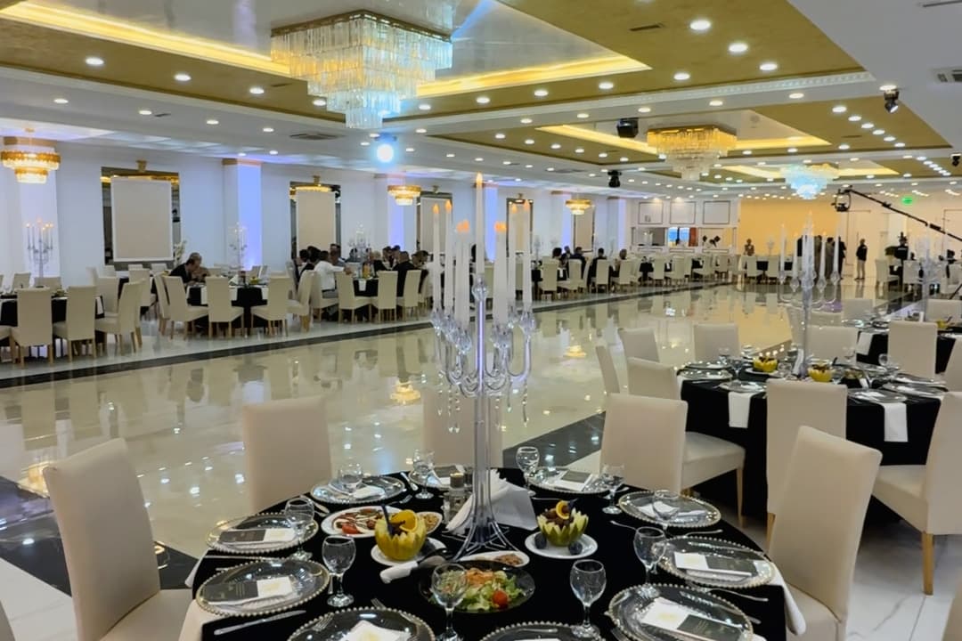 The Grand Hall prepared for a large celebration